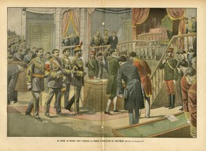 En Japón, el Mikado preside la sesión inaugural del parlamento de Eugene Damblans