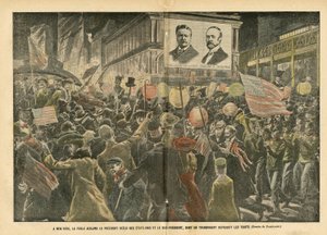 En Nueva York, la multitud aclama al presidente reelegido de los Estados Unidos y al vicepresidente de Eugene Damblans