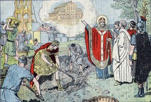 El emperador romano Constantino I (272-337), después de su bautismo por el Papa San Silvestre, decidió construir la Basílica del Santo Salvador en Letrán (hoy San Juan de Letrán, San Giovanni in Laterano), que fue consagrada en 324, y tomó doce cestas