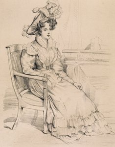 Retrato de Harriet Smithson, actriz irlandesa y primera esposa del compositor francés Hector Berlioz