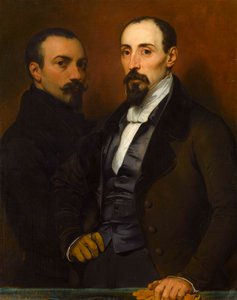 Autorretrato con su hijo Achille, 1836 de Eugene Deveria