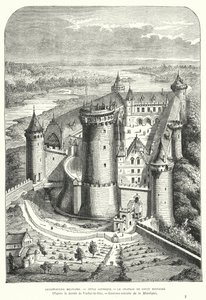 Chateau de Coucy, Picardía, Francia, después de su restauración en el siglo XIX por Eugene Viollet-le-Duc de Eugene Emmanuel after Viollet le Duc
