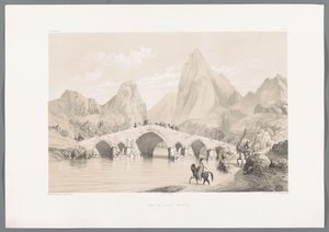 Puente Pol-e Dokhtar
Pont du Kizil-Hauzen (título en el objeto)
Paisajes persas (título de la serie)
Perse moderne (título de la serie) de Eugene Flandin