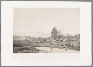 Vista del pueblo de Soltaniyeh
Village de Sultanieh (título en el objeto)
Paisajes persas (título de la serie)
Perse moderno (título de la serie) de Eugene Flandin