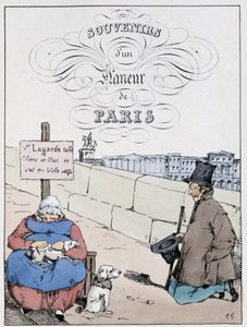 Frontispicio de “Recuerdo de un paseante de París” de Eugène Forest, ed. Delpech, París, c.1830