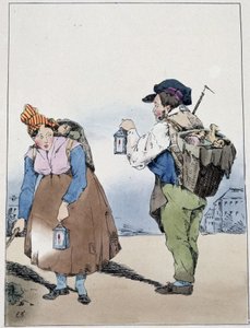 Portador de linterna, rue Mouffetard - en "Souvenirs d
