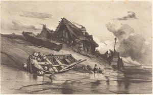 Cabañas de pescadores de Eugene Isabey