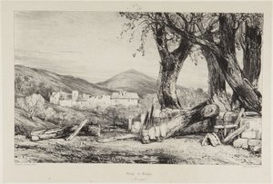 Garganta de Royat, Auvernia de Eugene Isabey