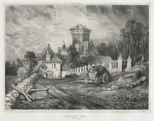 Viajes pintorescos y románticos por la vieja Francia: Auvernia (vol. II): Castillo de Pesteil en Polminhac, Lámina 202
