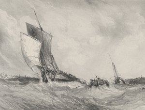 Regresando al puerto, 1833 de Eugene Isabey