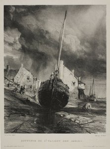 Recuerdo de St. Valéry-sur-Somme, lámina tres de Seis marinas