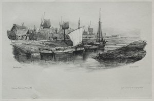 Recuerdos: Banco del Canal, 1832 de Eugene Isabey