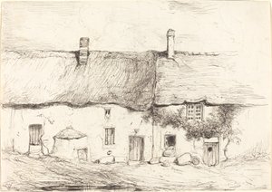 Dos cabañas de Eugene Isabey
