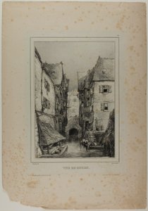 Vista de Ruan, lámina tres de Eugene Isabey