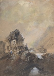 Pueblo en Dieppe, 1843 de Eugene Isabey