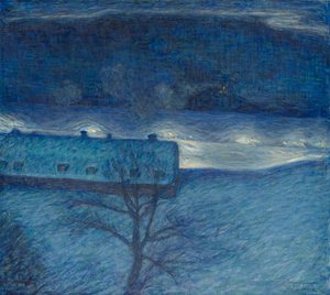 Noche de invierno en el muelle de Eugène Jansson