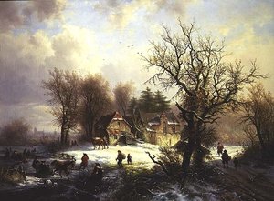 Paisaje de invierno de Eugene Joseph Verboeckhoven