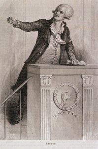 Retrato de Georges Jacques Danton (1759-94) de Eugene Joseph Viollat