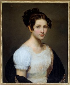 Retrato de Eugenie Pamela Lariviere, hermana del pintor (1804-1824). Pintura de Eugene Lariviere (1801-1823) de Eugene Lariviere