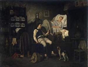 Interior bretón o, El recién nacido de Eugene Leroux