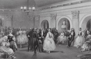 El Verde, Salón de la Ópera (grabado) de Eugene Louis (after) Lami