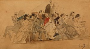 Tarde en la playa, c.1865