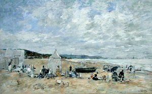 Escena de playa de Eugene Louis Boudin