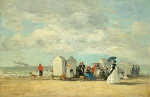 Escenario de la playa de Eugene Louis Boudin