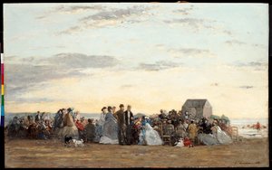 Escena de playa, 1865 de Eugene Louis Boudin