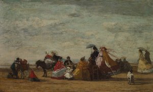 Escena de playa, c. 1865-1867 de Eugene Louis Boudin