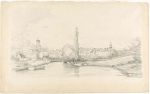 Escena de Canal Cerca de Bruselas de Eugene Louis Boudin