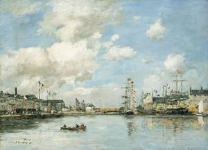 Fécamp, el estanque, 1892 de Eugene Louis Boudin