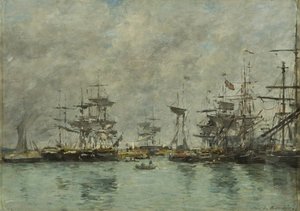 Escena del puerto de Eugene Louis Boudin