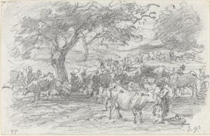 Pastores y ganado, 1877