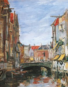 La Place Ary Scheffer, Dordrecht de Eugene Louis Boudin