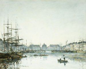 Le Havre, El Bassin du Commerce, 1894 de Eugene Louis Boudin