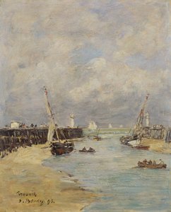 Marea baja en Trouville, 1895 de Eugene Louis Boudin