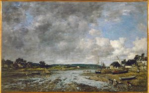 Lavanderas normandas en la orilla de Eugene Louis Boudin