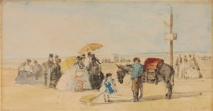 En la playa, 1866