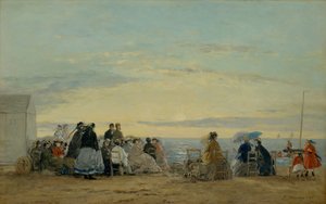 En la Playa, Atardecer, 1865 de Eugene Louis Boudin
