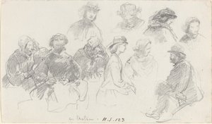 Pasajeros a bordo del barco de Eugene Louis Boudin