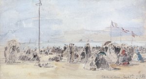 Personas en la Playa, Trouville, 1866