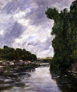 Río cerca de Abbeville de Eugene Louis Boudin