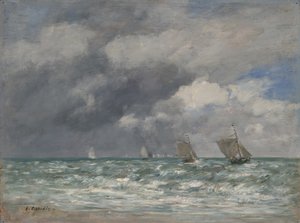 Veleros cerca de Trouville, c.1885-90
