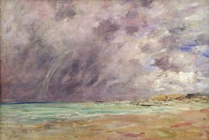 Cielos tormentosos sobre el estuario en Le Havre, c.1892-96 de Eugene Louis Boudin