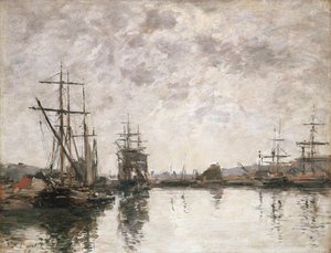 El estanque en Deauville, 1890 de Eugene Louis Boudin