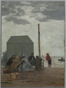 La playa de Deauville, 1864 de Eugene Louis Boudin