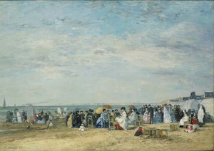 La playa de Trouville de Eugene Louis Boudin