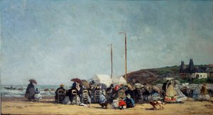 La Playa en Trouville de Eugene Louis Boudin
