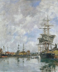 El Muelle de Deauville, 1891 de Eugene Louis Boudin